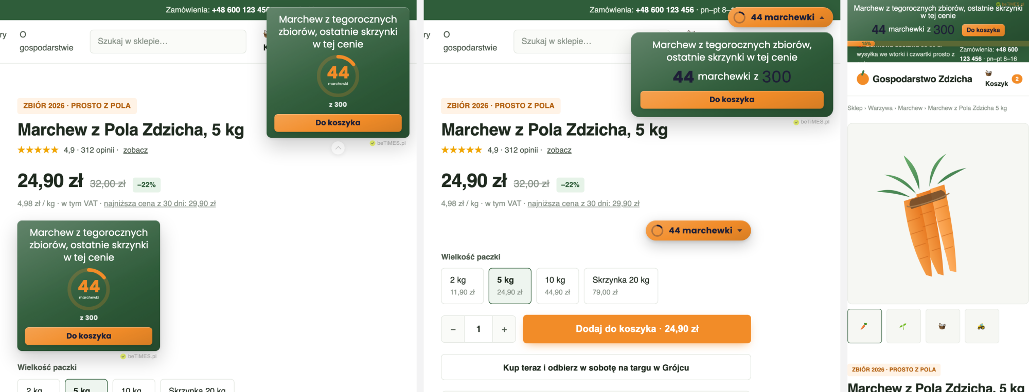 Licznik ilościowy w stylu Pierścień i Pigułka
