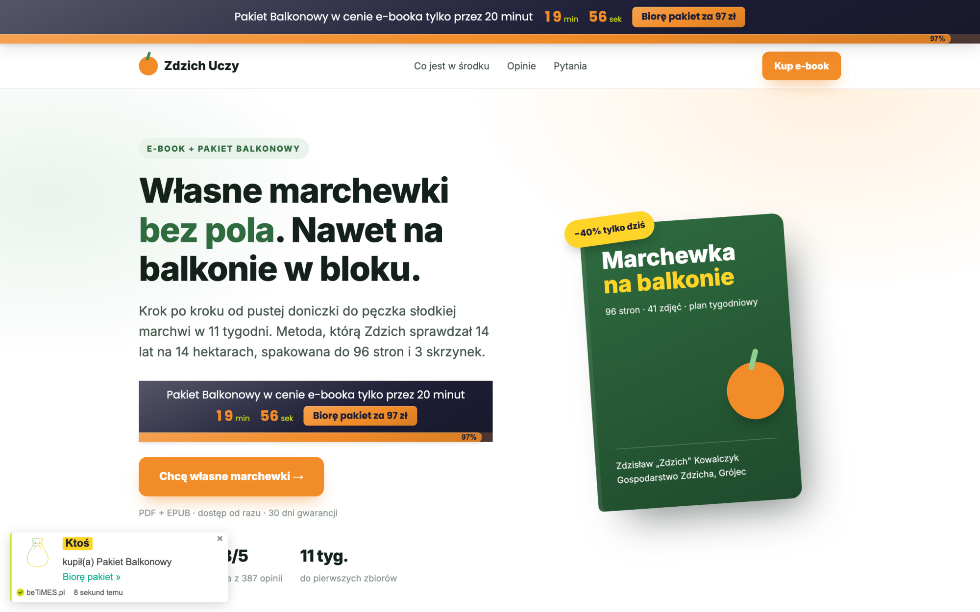 Licznik w stylu Pasek na górze strony